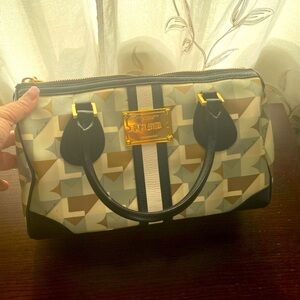 L.A.M.B. By Gwen Stefani Geometric Print Tote Bag Y2K